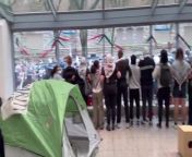 NYPD tear down tents inside Fordham University to disperse Gaza protestersSource New York Police Department