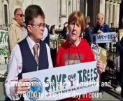 Wellingborough Walks Action Group at the Royal Courts of Justice for the judicial review into the felling of trees to make way for Route 2 to Stanton Cross
