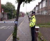 A 36-year-old man remains in hospital after a 14-year-old boy was killed and four others were injured in a stabbing attack on Tuesday. The man was tasered and arrested in Hainault, London, and taken to hospital after sustaining injuries when his van hit a house.&#60;br/&#62; &#60;br/&#62; Report by Ajagbef. Like us on Facebook at http://www.facebook.com/itn and follow us on Twitter at http://twitter.com/itn