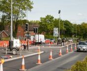 New road layout on Hereford Road in Shrewsbury