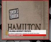 At Columbia University in New York, students occupying Hamilton Hall have barricaded themselves inside the building after the university&#39;s management began suspending students who refused to meet the deadline to abandon their encampment. Reporting live from outside Columbia University in New York is Al Jazeera&#39;s Teresa Bo. Meanwhile, Al Jazeera&#39;s Heidi Zhou-Castro is reporting from the Travis County Jail, where 79 protesters were taken after police broke up an encampment at the University of Texas in Austin.