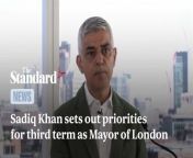 Sadiq Khan promises to &#39;pull out all the stops&#39; in third term as Mayor of London
