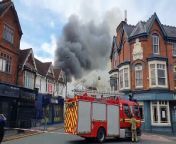 Firefighters have been battling a large fire at the former Victoria Suite on Windmill Lane in Smethwick.&#60;br/&#62;&#60;br/&#62;Black smoke and flames were seen shooting out of the roof and there were a large number of fire fighters at the scene on May 5