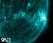 Sunspot AR3256 erupted with an X1.2-class solar flare.&#60;br/&#62;NASA&#39;s Solar Dynamics Observatory captured the fireworks in multiple wavelengths.&#60;br/&#62;&#60;br/&#62;Credit: Space.com &#124; footage courtesy: NASA/SDO &#124; edited by Steve Spaleta