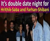 Hrithik Roshan and Saba Azad, along with Farhan Akhtar and Shibani Dandekar, were spotted enjoying a night out together. The video of their joint pose quickly made rounds on the internet, swiftly going viral.&#60;br/&#62;&#60;br/&#62;#hrithikroshan #sabaazad #farhanakhtar #shibanidandekar #sabaazadtrolled #couple #datenight #couplegoals #nightout #SabaTrolled #HrithikRoshangf #SabaSinging #SabaDancing #viralvideo #entertainment #trending