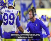 LA Rams boss Sean McVay goes into detail about their plan to replace Aaron Donald ahead of the new season