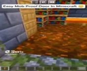 How to build easy Mob proof door in Minecraft from black cue minecraft part