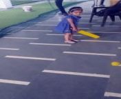 Cute Trishu cricket practice on 26mar24
