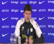 Chelsea boss Mauricio Pochettino on the challenge of facing Burnley and his respect for their manager Vincent Kompany&#60;br/&#62;Cobham, London, UK