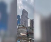 Shocking video: Taiwan earthquake creates waterfall from rooftop swimming pool from sal videos