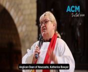 Anglican Dean of Newcastle, Katherine Bowyer. Good Friday Christ Church Cathedral