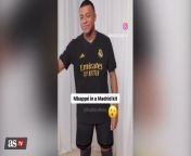 AI Video shows Mbappé in Real Madrid shirt from tarkata movie song ochena ai jol sagore by arifin rumi